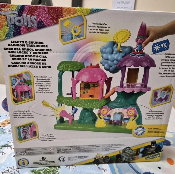 Fisher-Price Imaginext Dreamworks Trolls Rainbow TreeHouse Lights & Sounds New - Picture 5 of 10